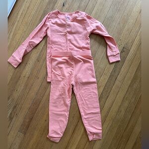 ⚡️Magnetic Me • 2T • Simply Long Sleeve Pajama Set • Peach Salmon Pink